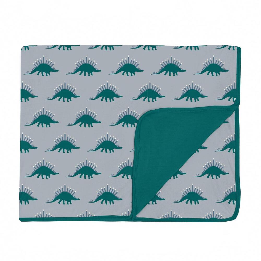 NEW KICKEE toddler bamboo blanket in pearl blue menorahsaurus